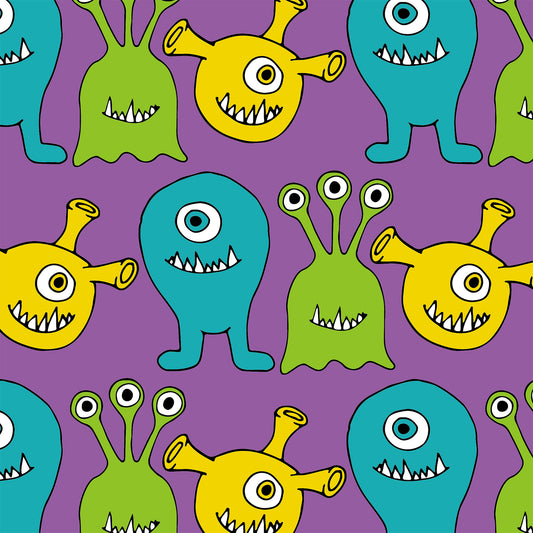 Monster in Purple Flat Wrapping Paper Sheet Wholesale Wraphaholic