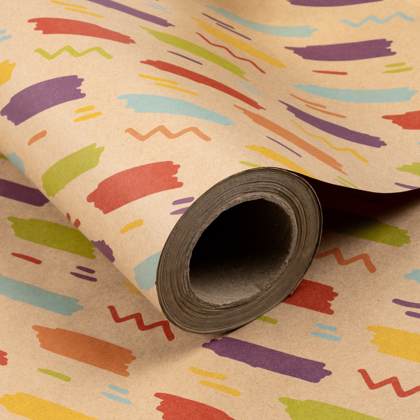 Multicolor Crayon Eco-friendly Kraft Wrapping Paper Recycled RUSPEPA