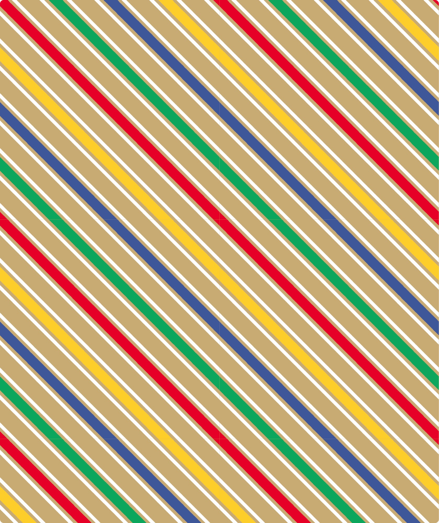 Multicolor Stripe Eco-friendly Kraft Wrapping Paper Recycled RUSPEPA