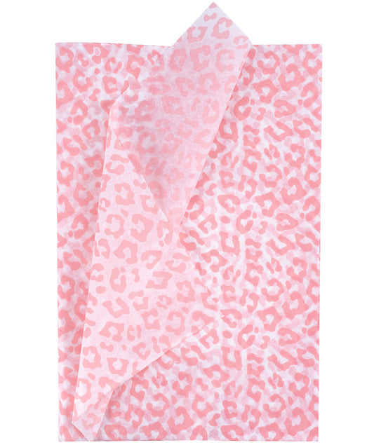 Pink Leopard Tissue Paper 20" x 30" Bulk Wholesale Wrapaholic