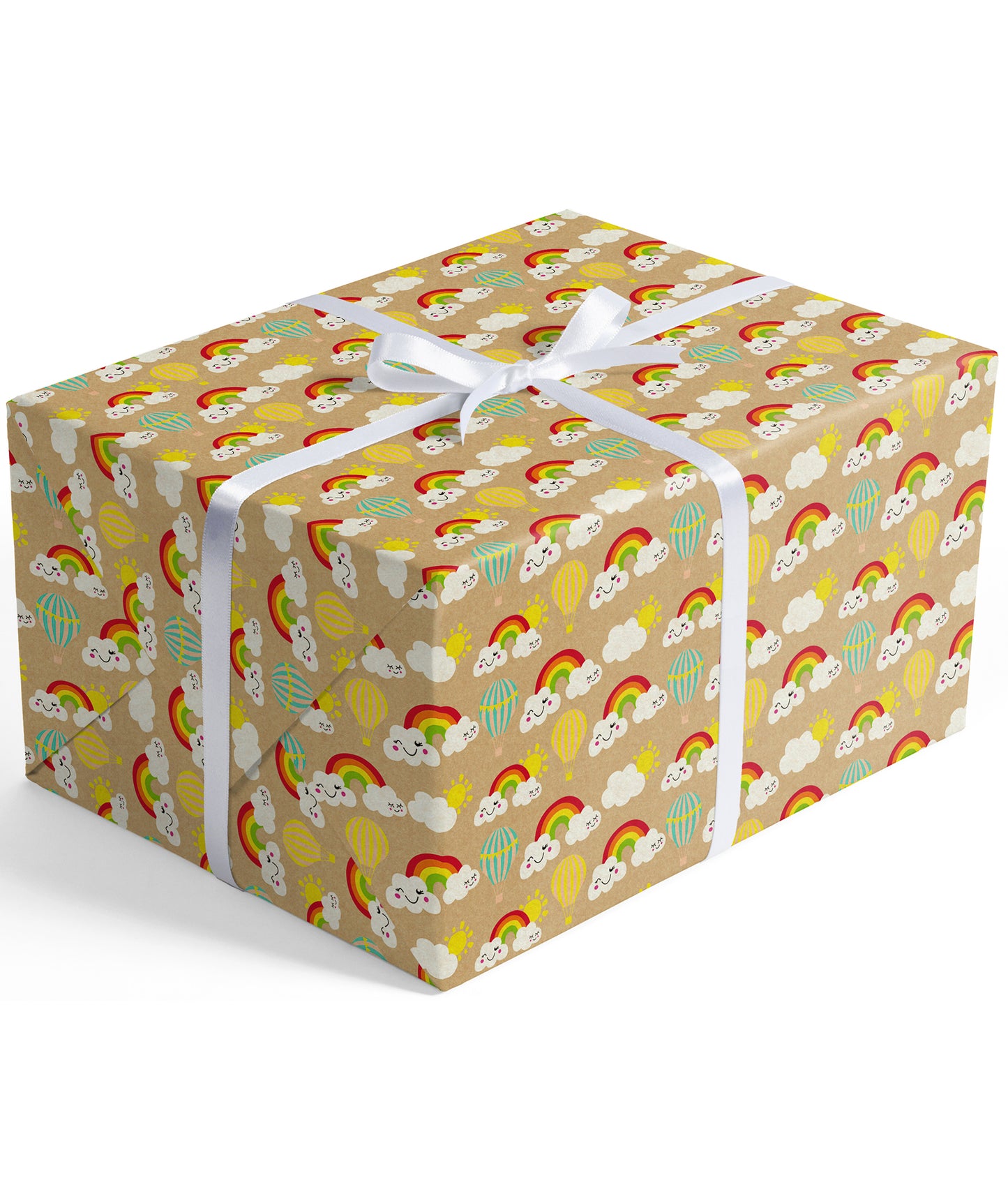 Rainbow Cloud Eco-friendly Kraft Wrapping Paper Recycled RUSPEPA