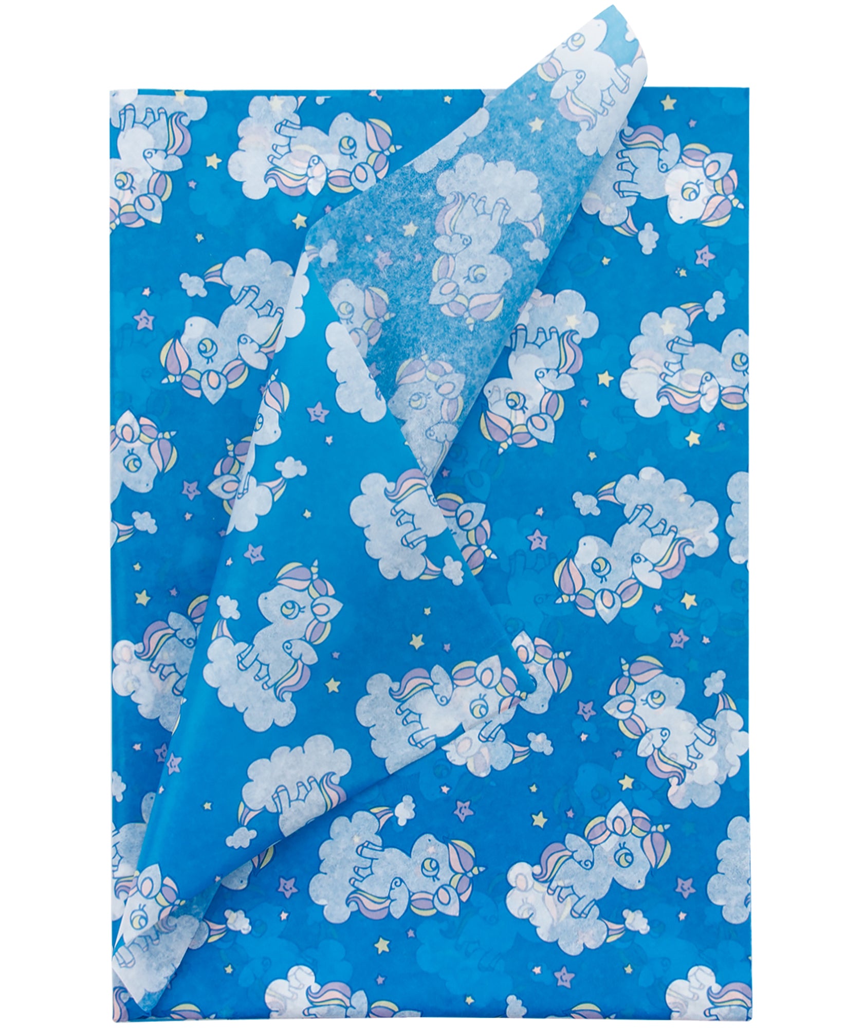 Rainbow Pony Blue Tissue Paper 20" x 30" Bulk Wholesale Wrapaholic