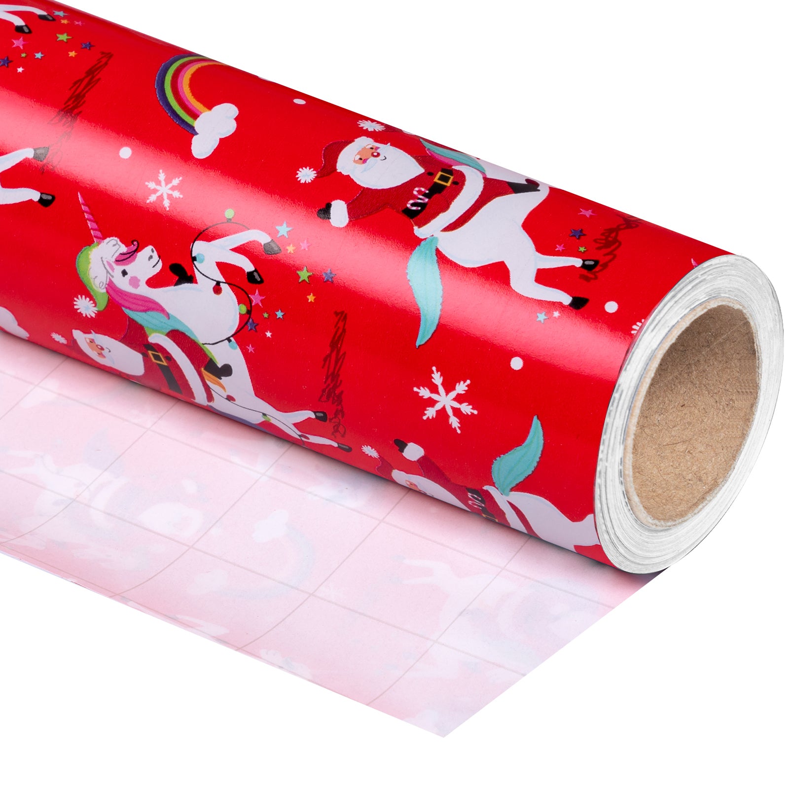 Red Unicorn Santa Claus Wrapping Paper Roll Wholesale Wrapholic
