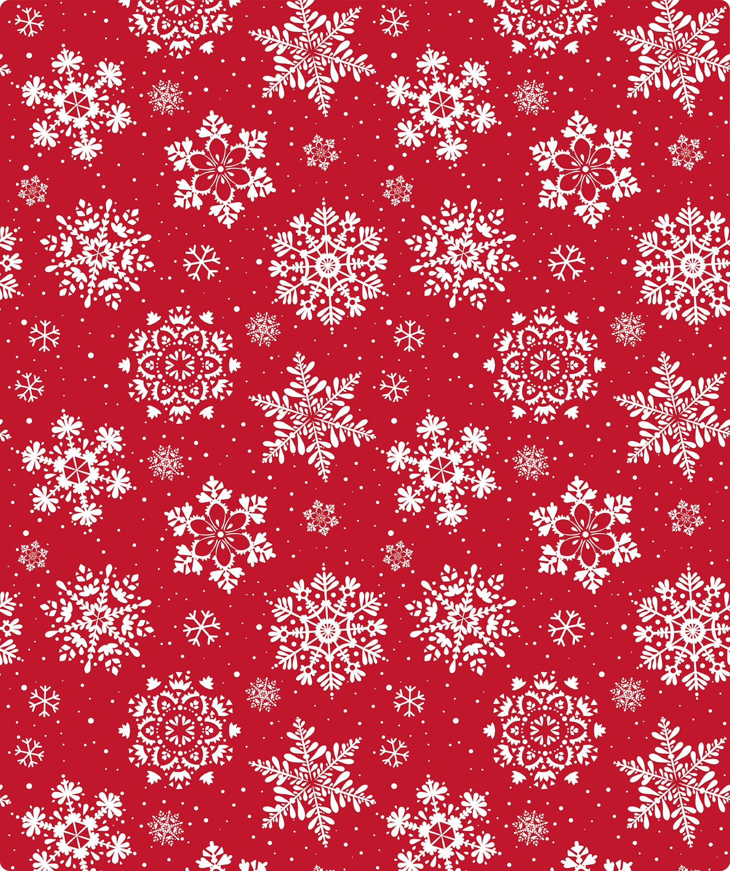 Red ＆ White Red Snowflake Foil Wrapping Paper Roll Wholesale Wrapholic