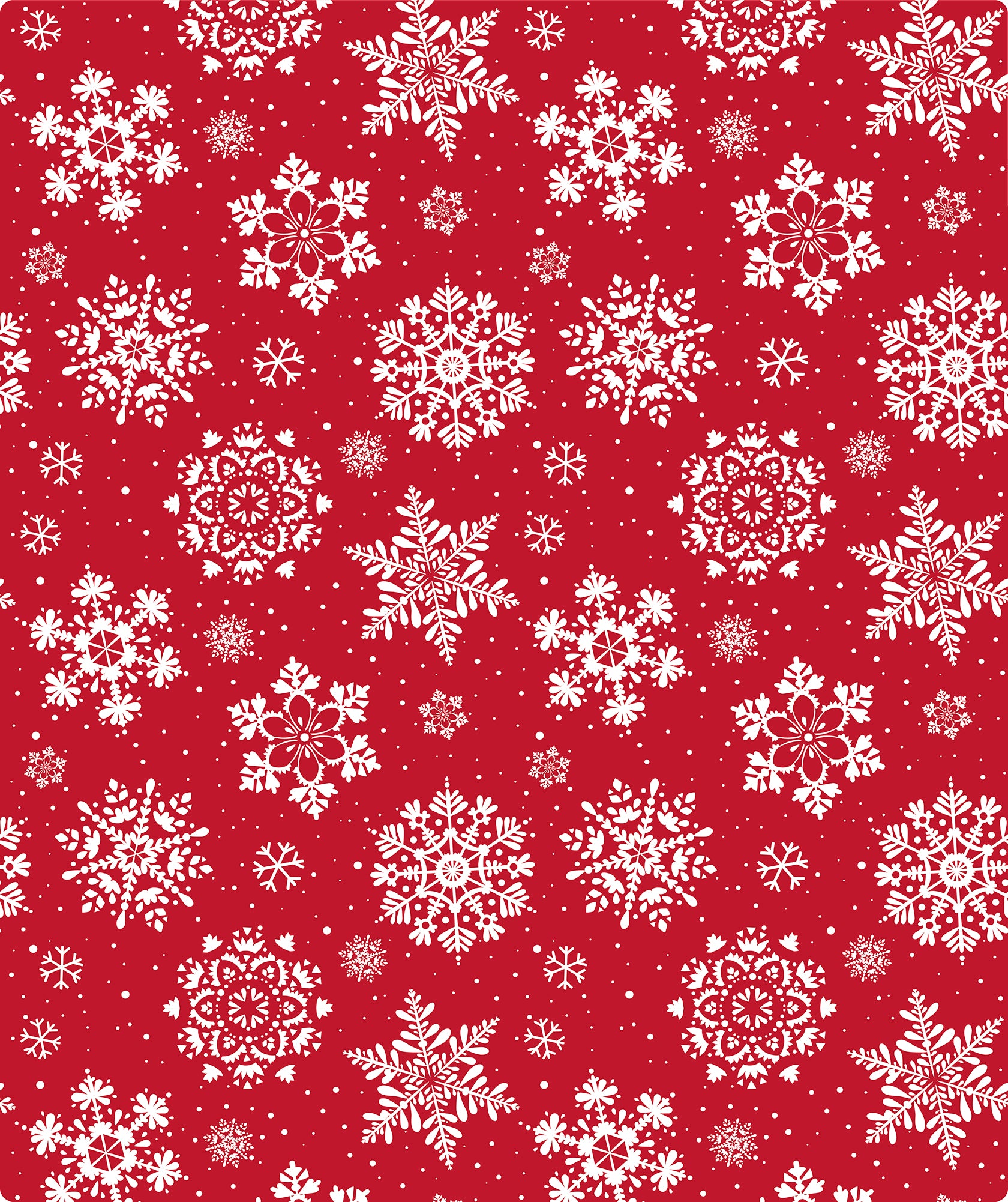 Red ＆ White Red Snowflake Foil Wrapping Paper Roll Wholesale Wrapholic