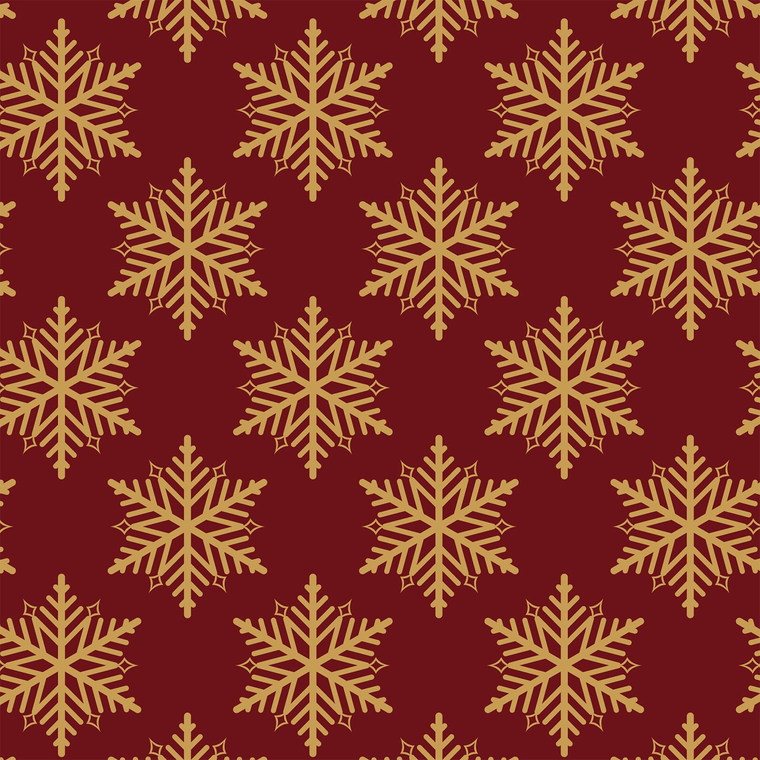 Red Yellow Snowflake Flat Wrapping Paper Sheet Wholesale Wraphaholic