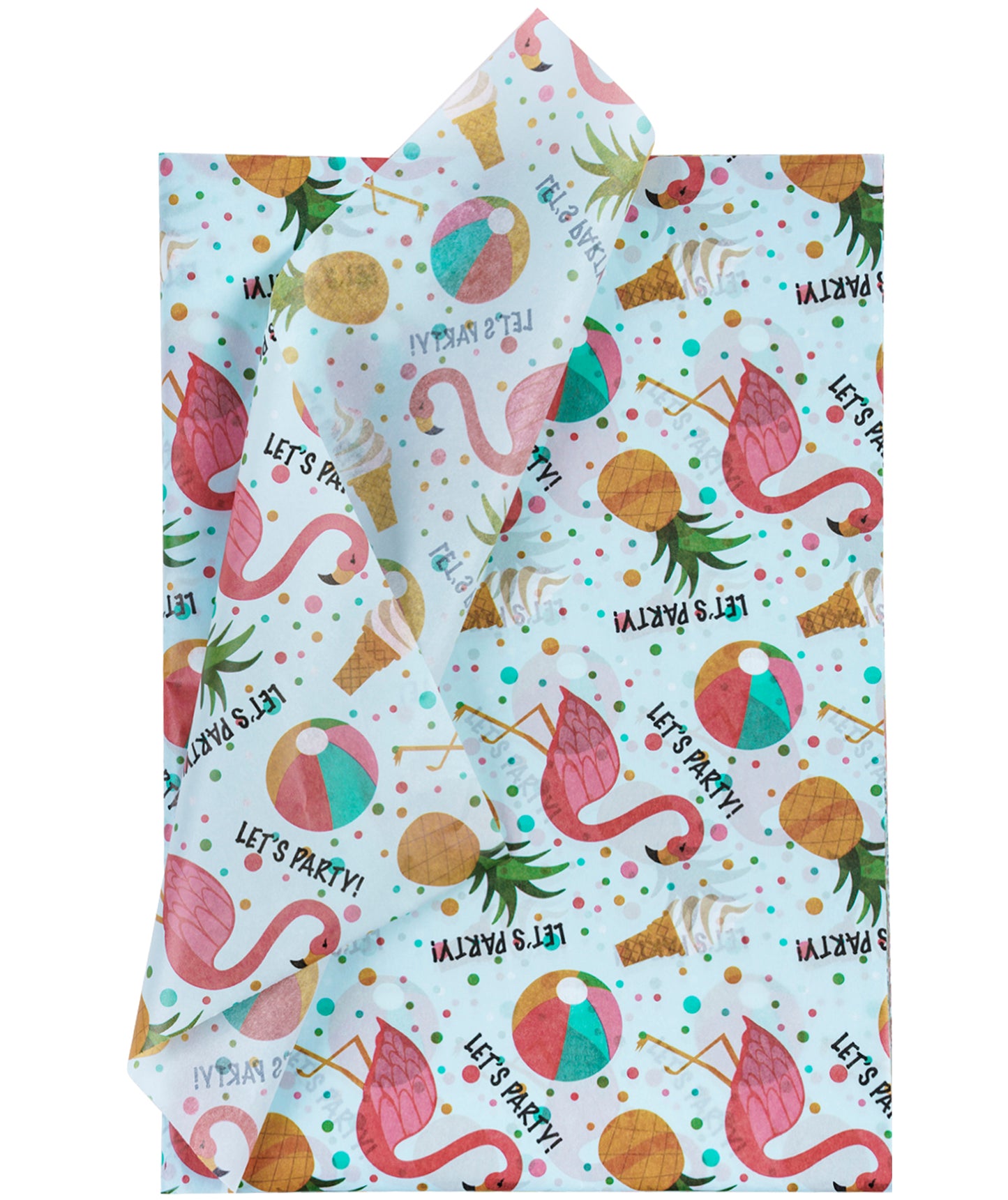 Summer Flamingo Party Birthday Tissue Paper 20" x 30" Bulk Wholesale Wrapaholic
