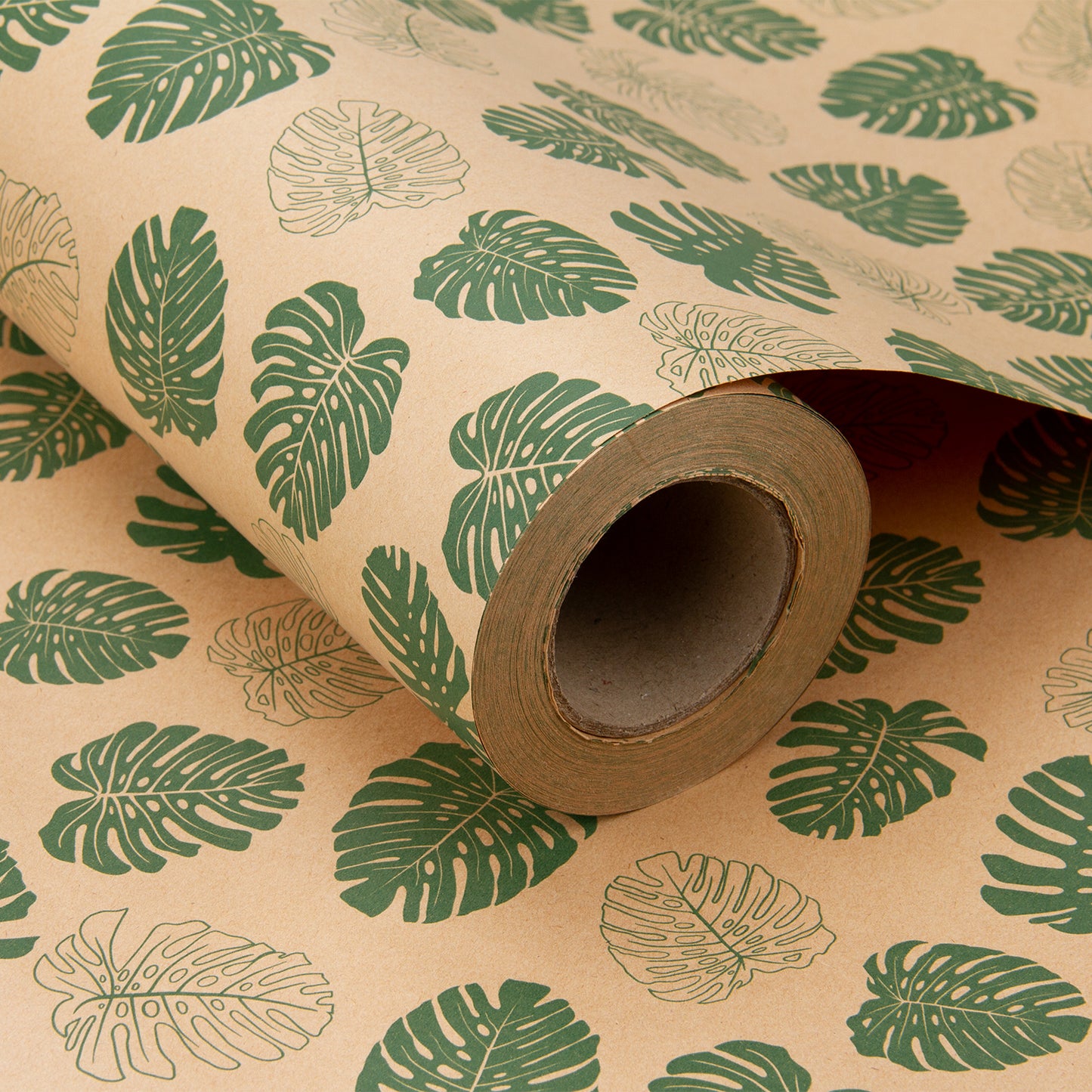 Summer Monstera Eco-Friendly Kraft Wrapping Paper  Recycled RUSPEPA
