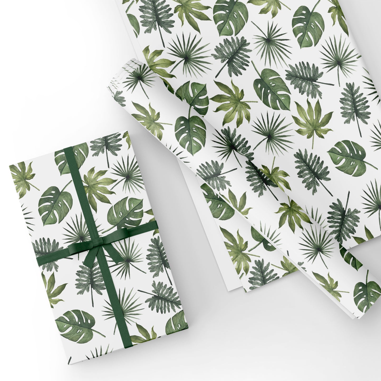 Summer Tropical Leaf Flat Wrapping Paper Sheet Wholesale Wraphaholic