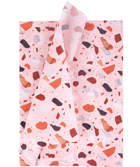 Warm Tone Terrazzo Tissue Paper 20" x 30" Bulk Wholesale Wrapaholic 