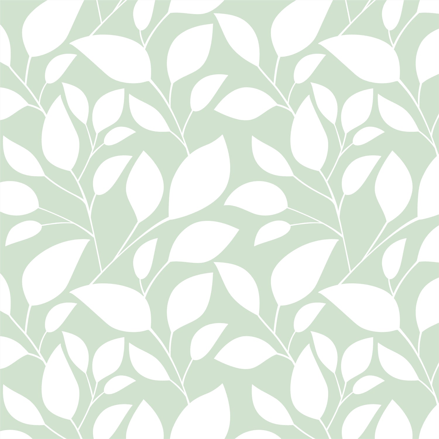 White Leaves in Cyan Flat Wrapping Paper Sheet Wholesale Wraphaholic