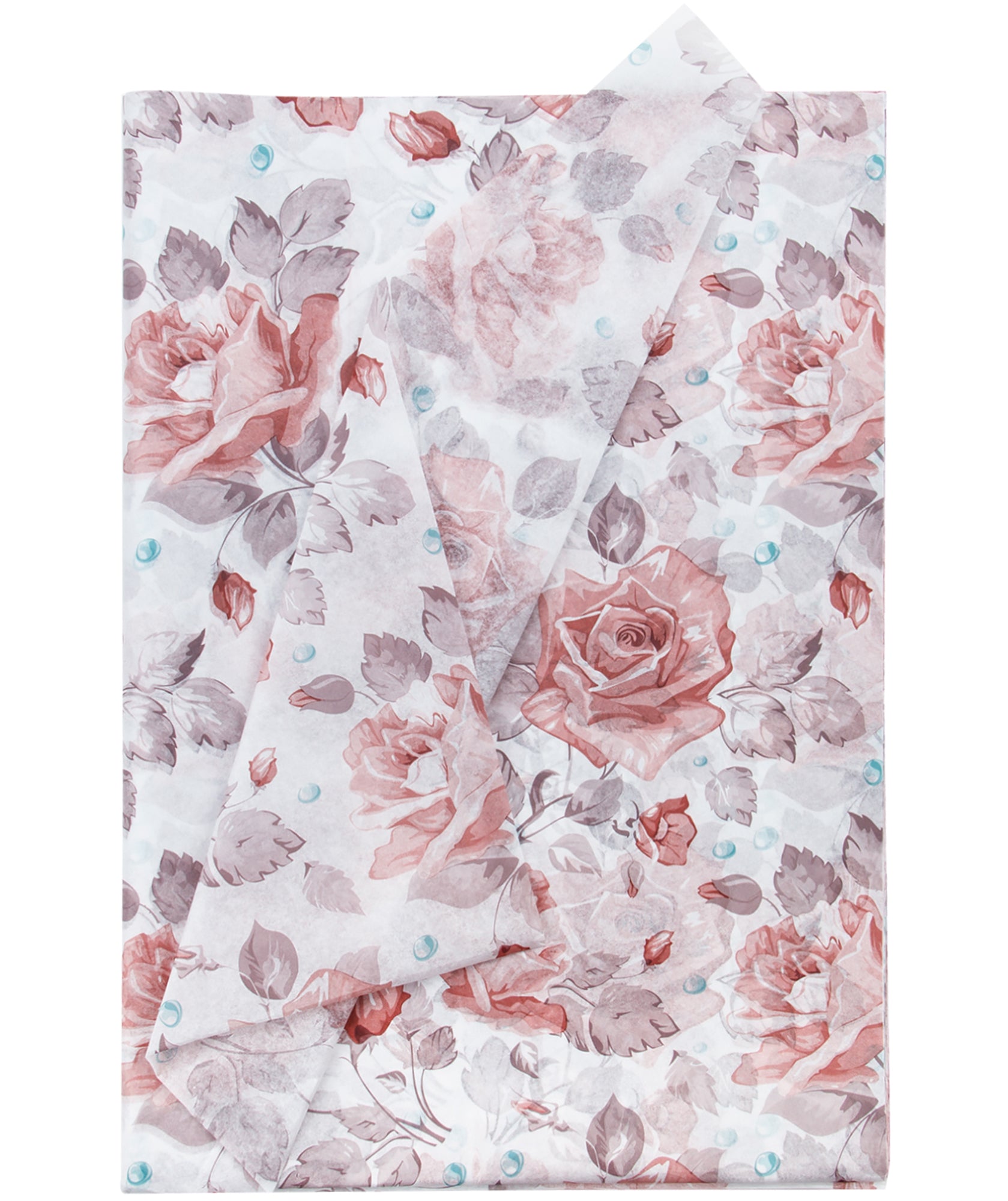 Watercolor Pink Rose Tissue Paper 20" x 30" Bulk Wholesale Wrapaholic