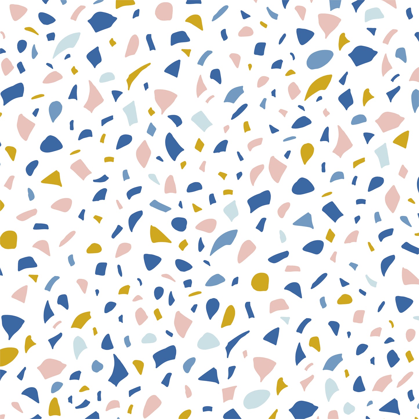 White and Blue Terrazo Flat Wrapping Paper Sheet Wholesale Wraphaholic