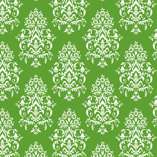 White and Green Pattern Fine Flat Wrapping Paper Sheet Wholesale Wraphaholic
