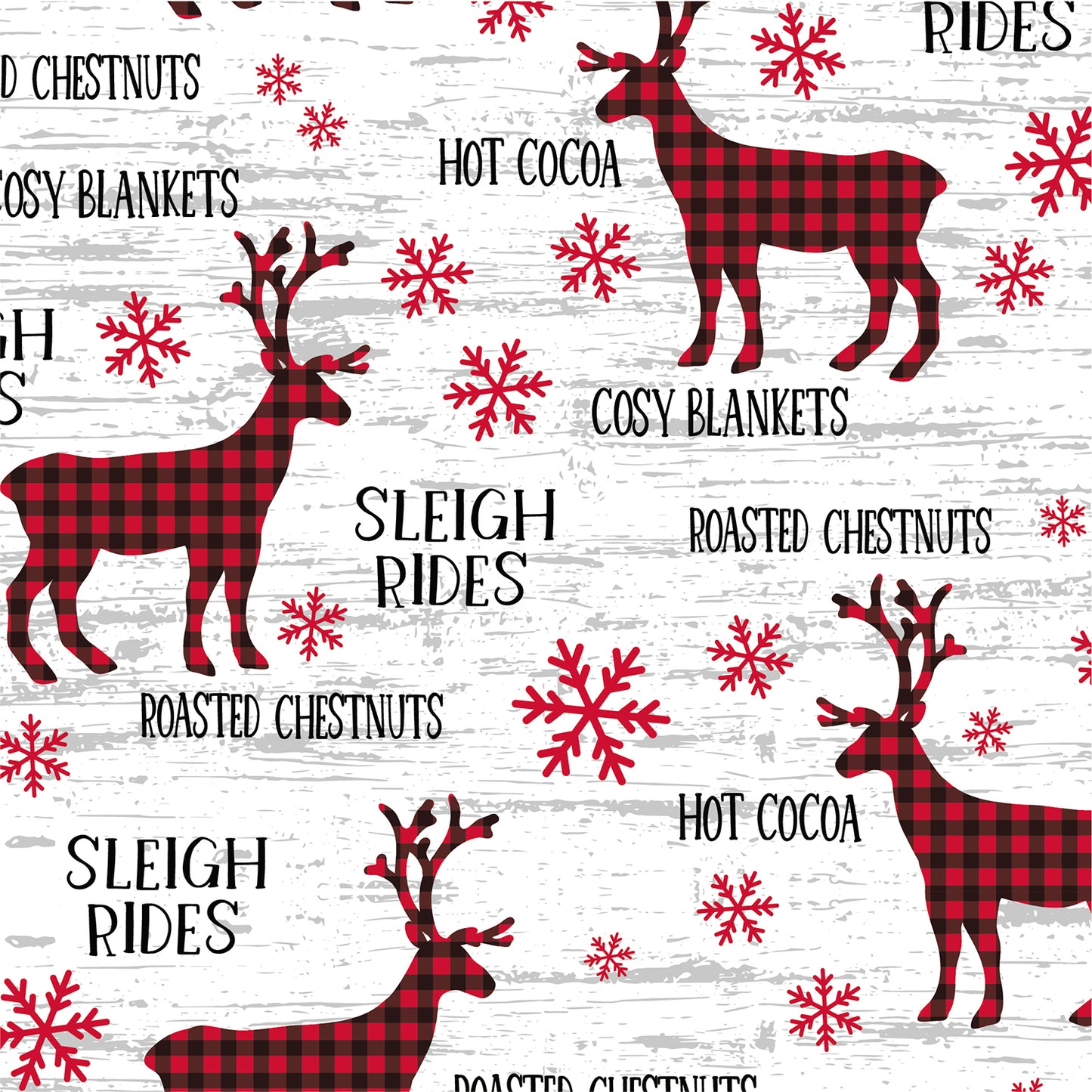 Christmas Buffalo Sleigh Rides Flat Wrapping Paper Sheet Wholesale Wraphaholic